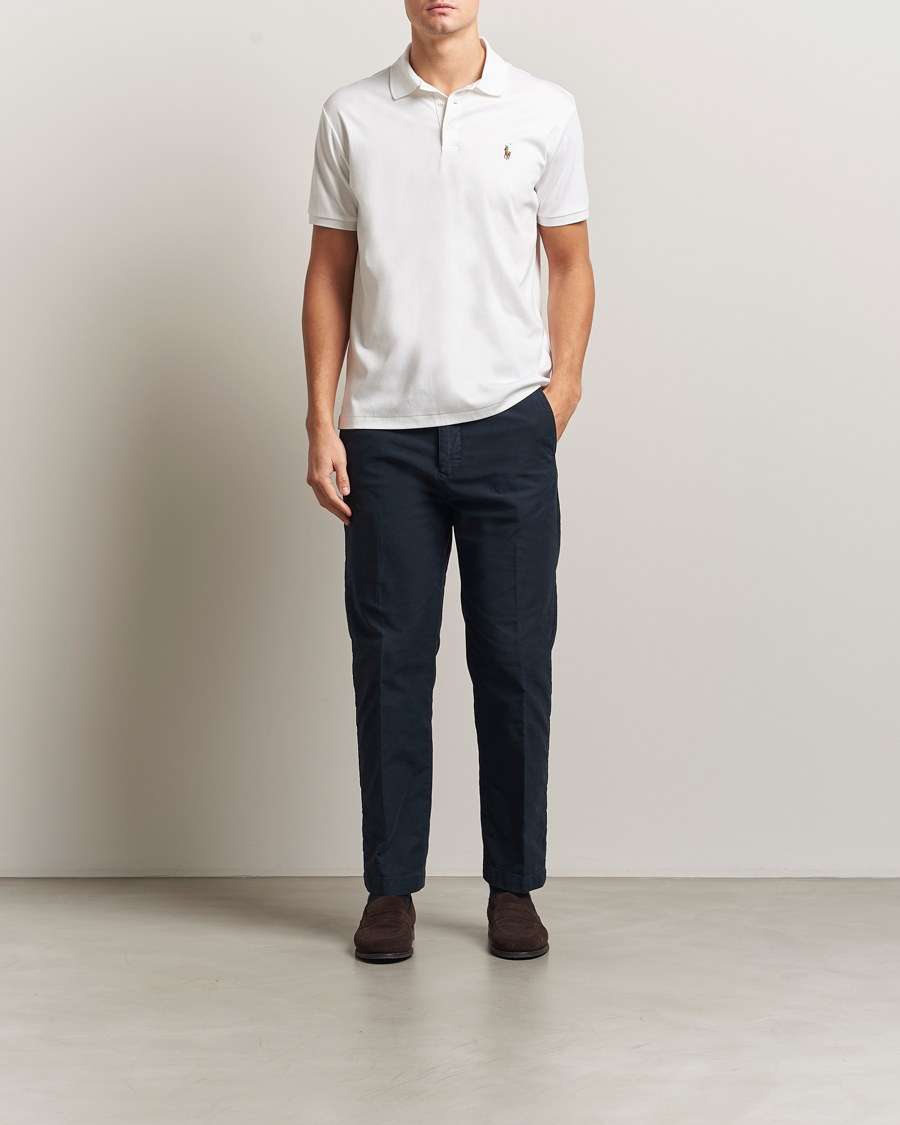 Mies | Pikeet | Polo Ralph Lauren | Custom Slim Fit Cotton Polo White