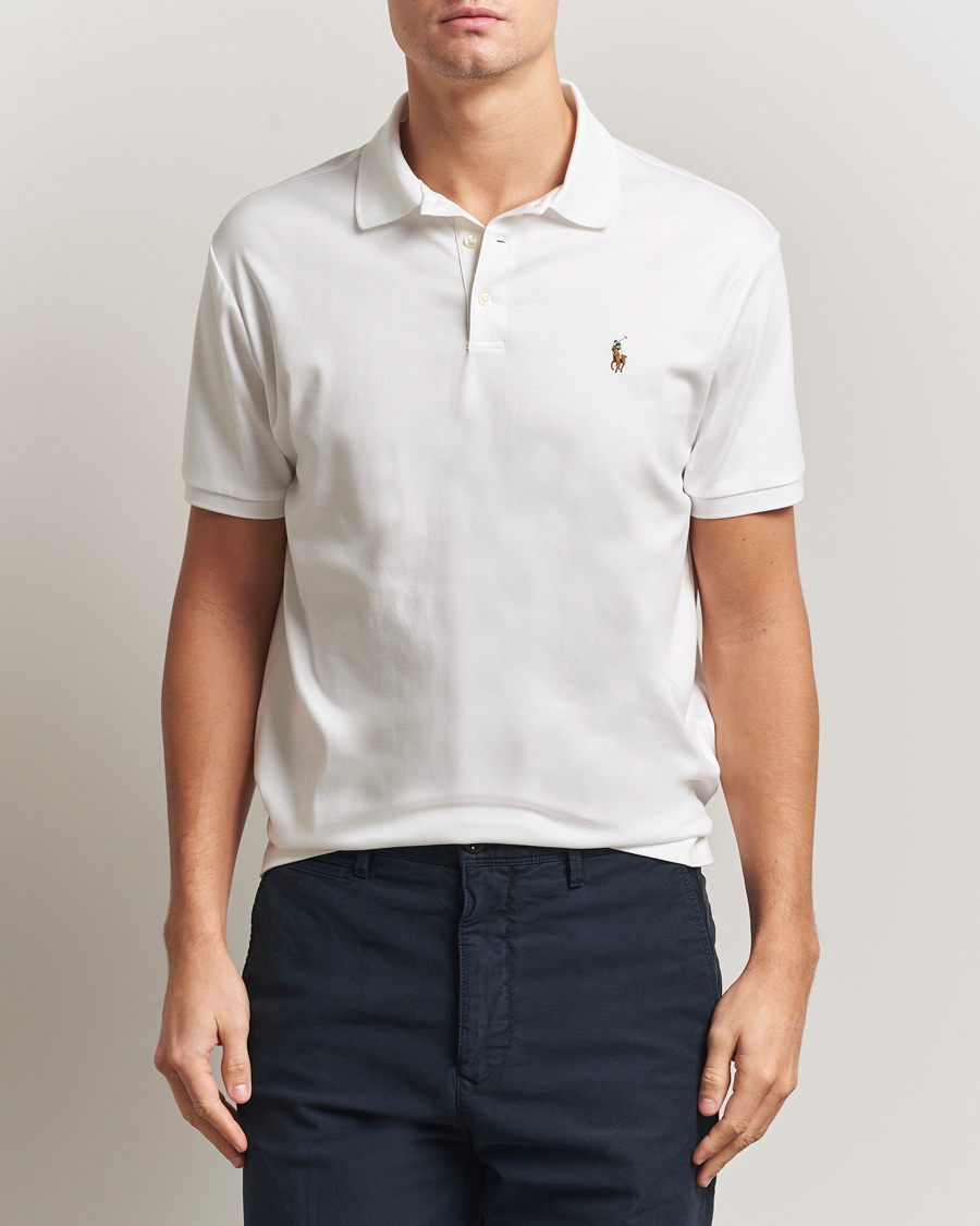 Mies | Pikeet | Polo Ralph Lauren | Custom Slim Fit Cotton Polo White