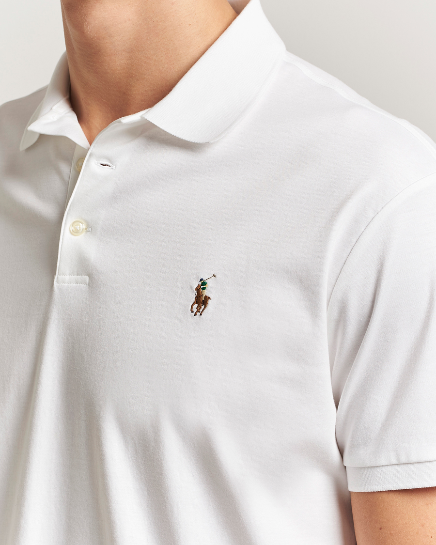 Mies | Pikeet | Polo Ralph Lauren | Custom Slim Fit Cotton Polo White
