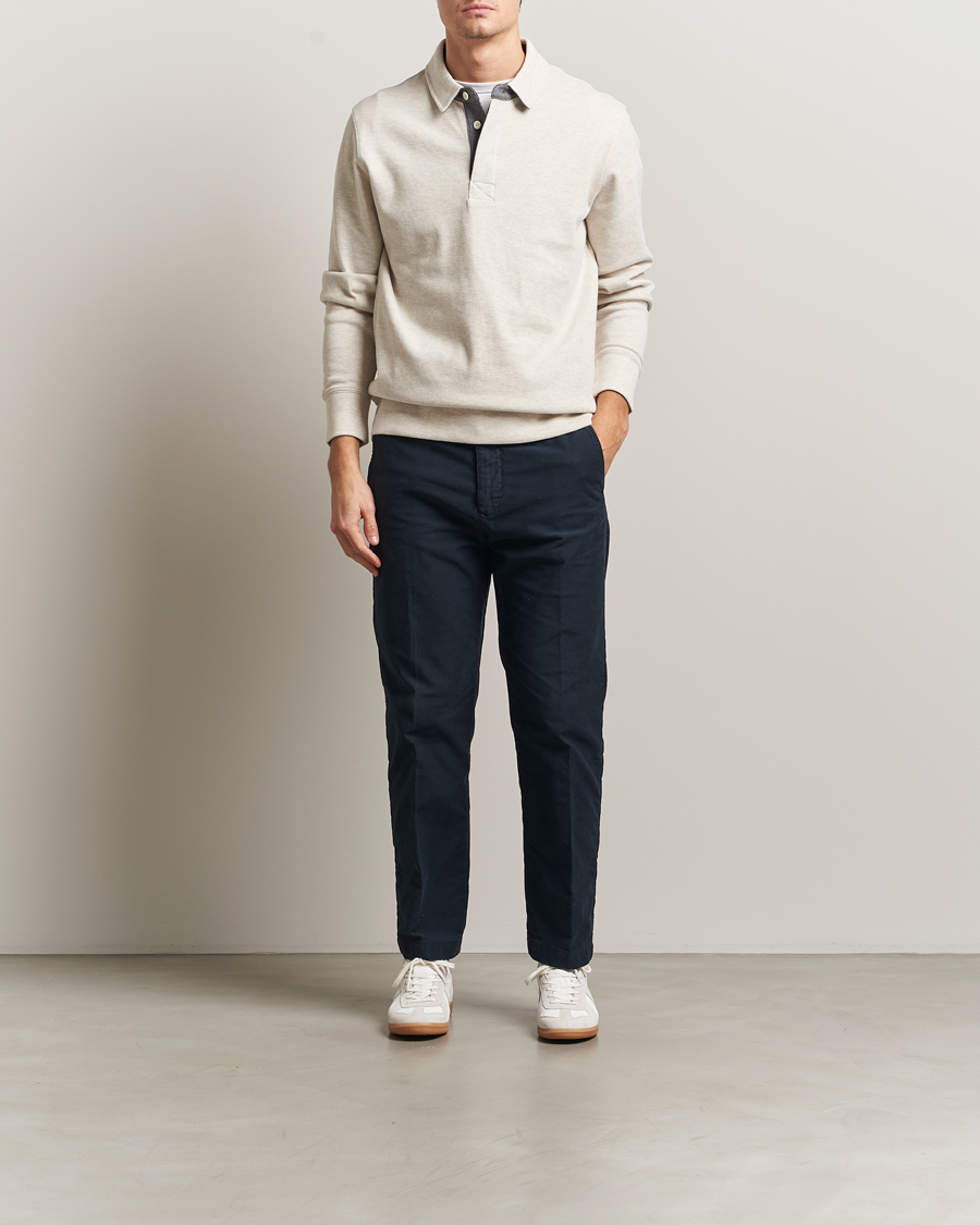 Mies | Pikeet | GANT | Light Sacker Rib Long Sleeve Polo Seed Melange