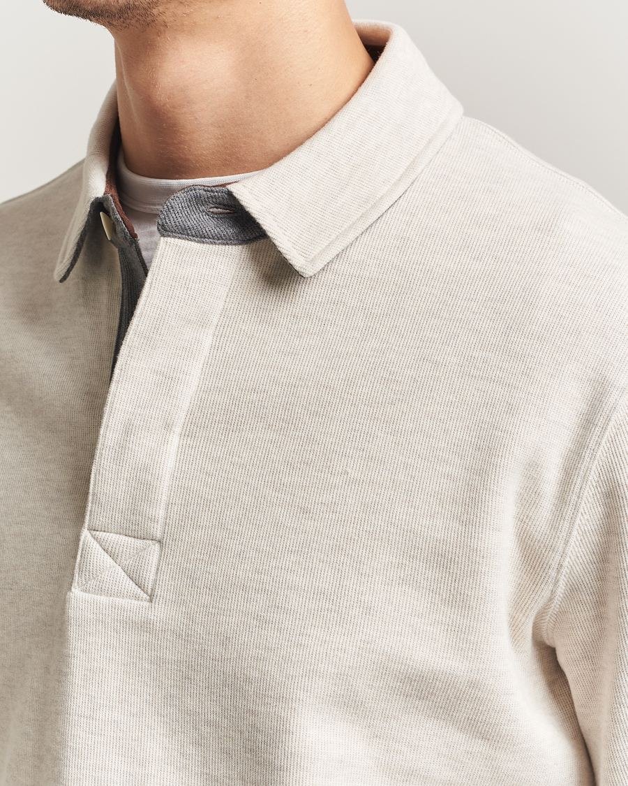 Mies | Pikeet | GANT | Light Sacker Rib Long Sleeve Polo Seed Melange