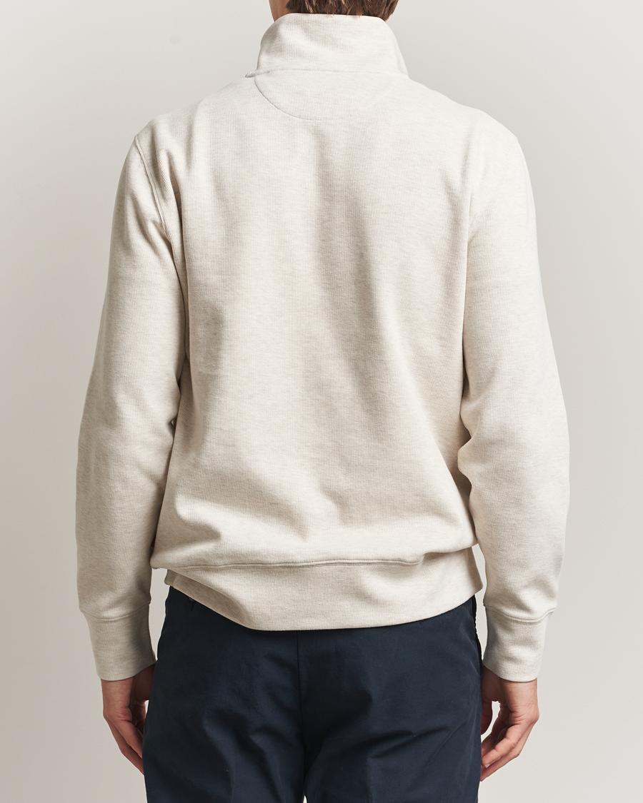 Mies | Puserot | Gant | Light Sacker Rib Half Zip Seed Melange