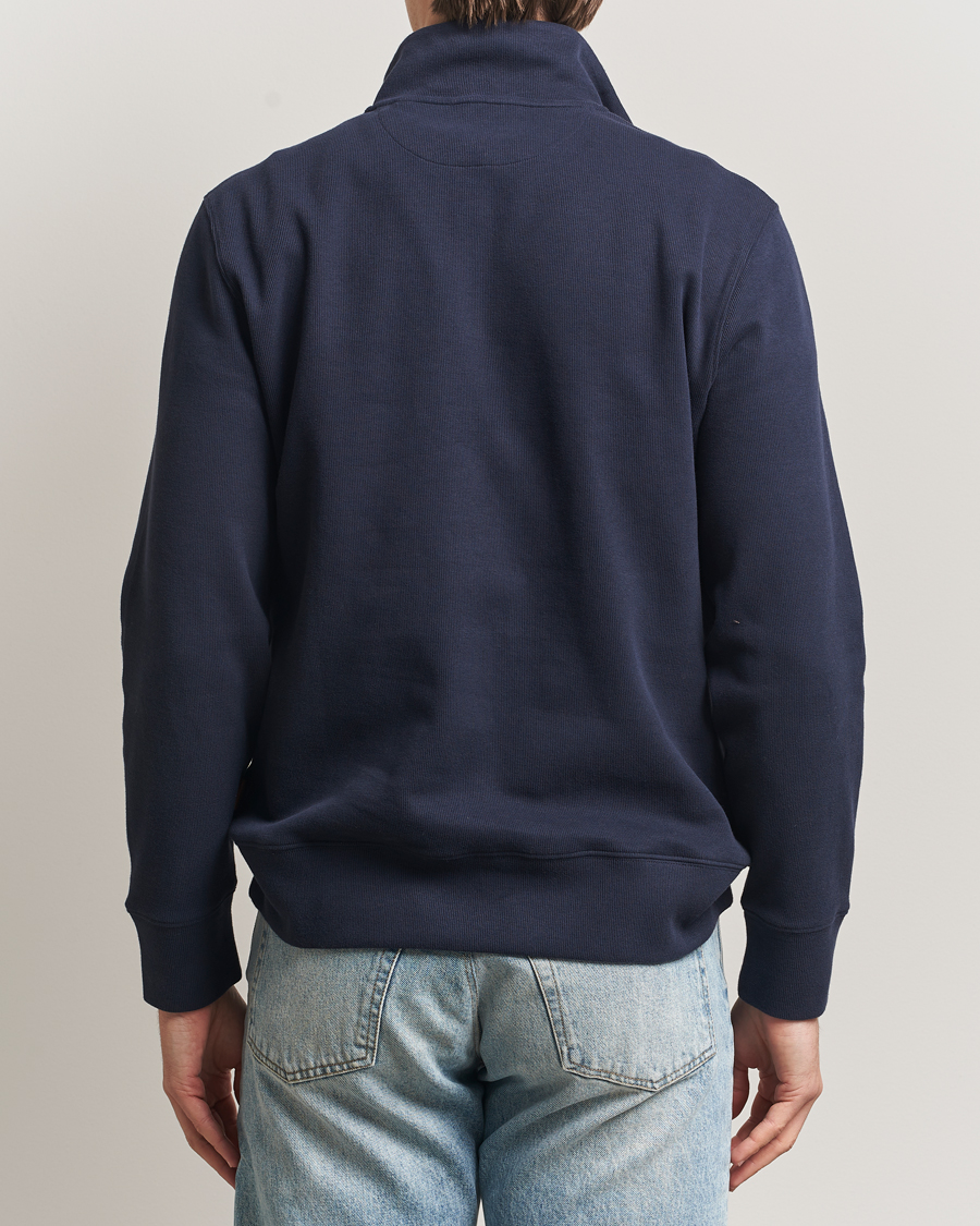 Mies | Puserot | GANT | Light Sacker Rib Half Zip Evening Blue
