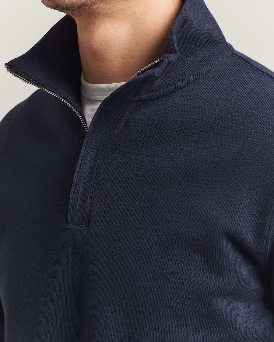 Mies | Puserot | GANT | Light Sacker Rib Half Zip Evening Blue