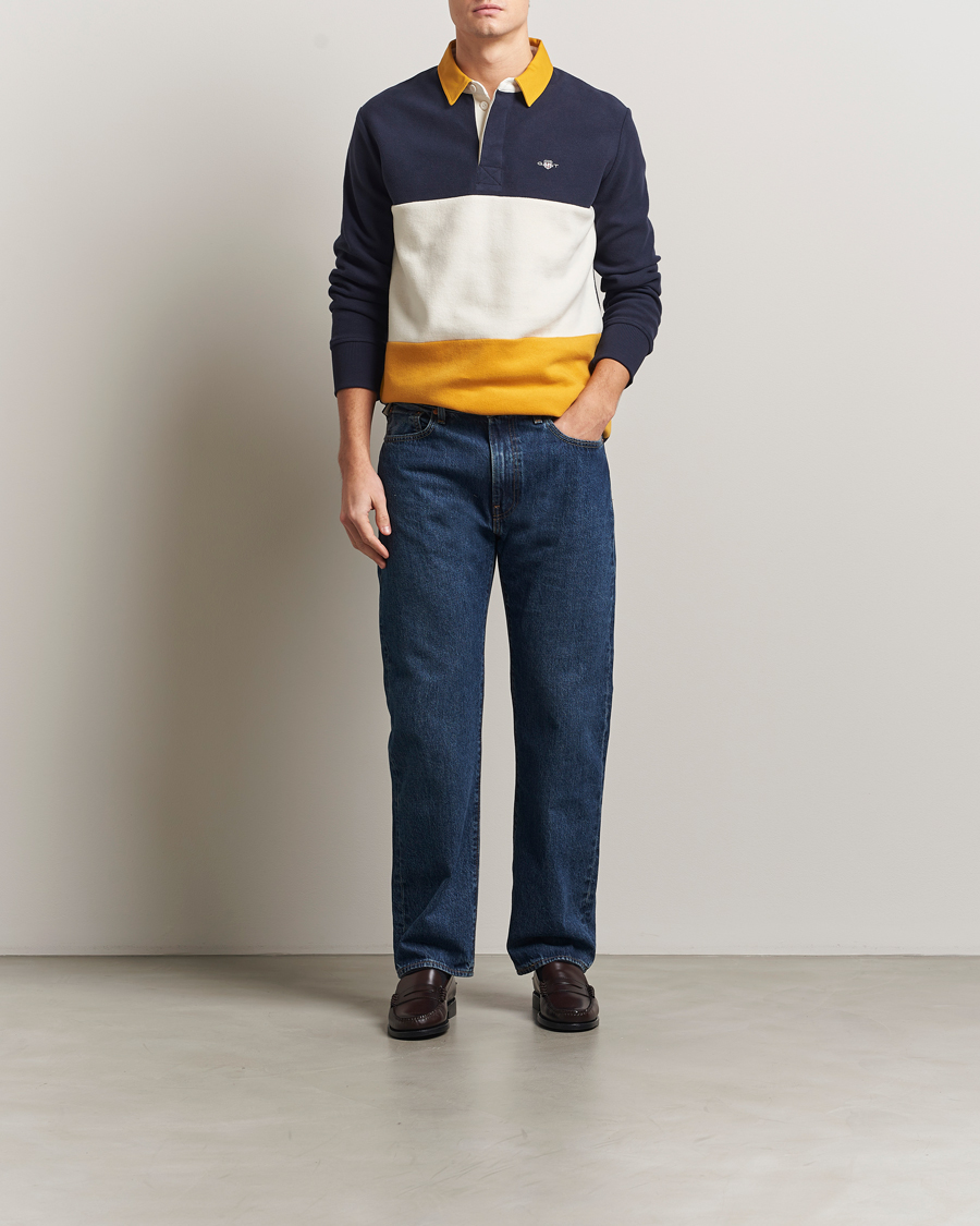 Mies | Puserot | Gant | Blocked Heavy Rugger Evening Blue Multi