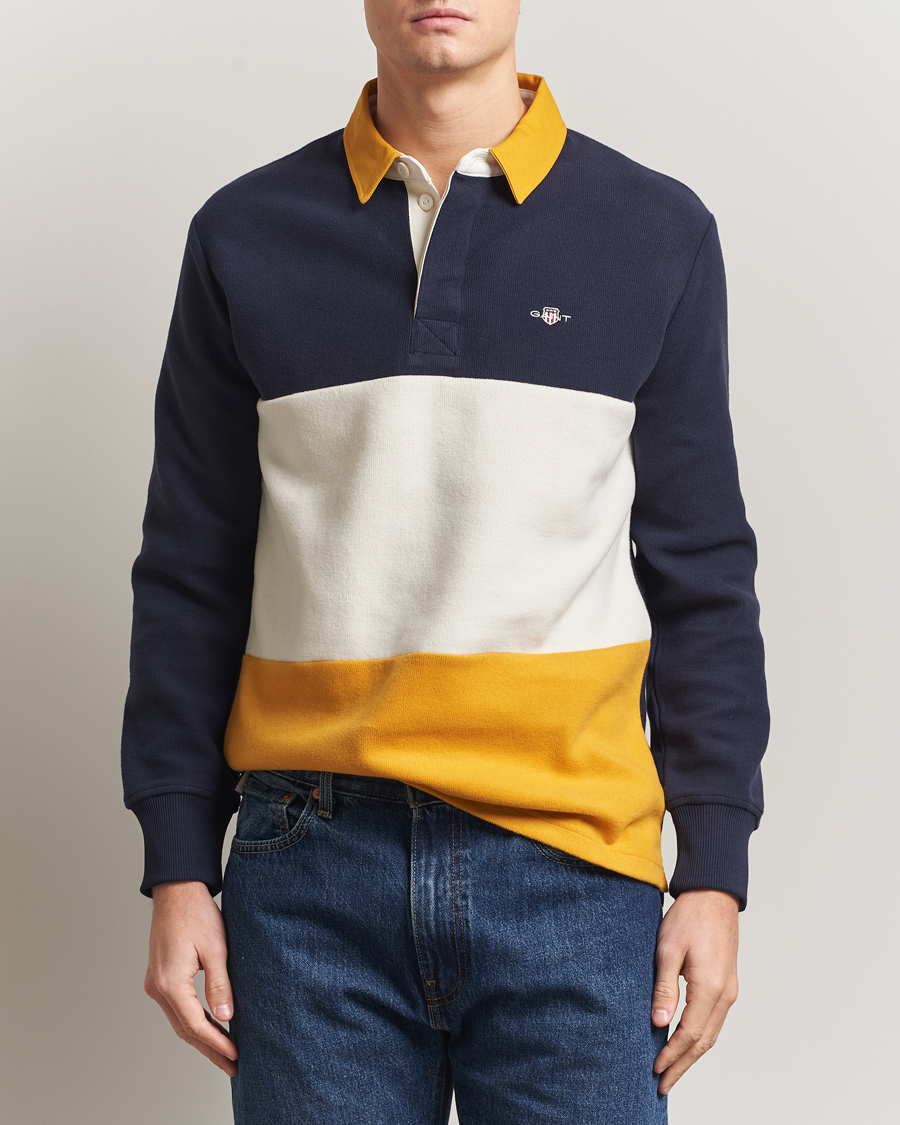 Mies | Puserot | Gant | Blocked Heavy Rugger Evening Blue Multi
