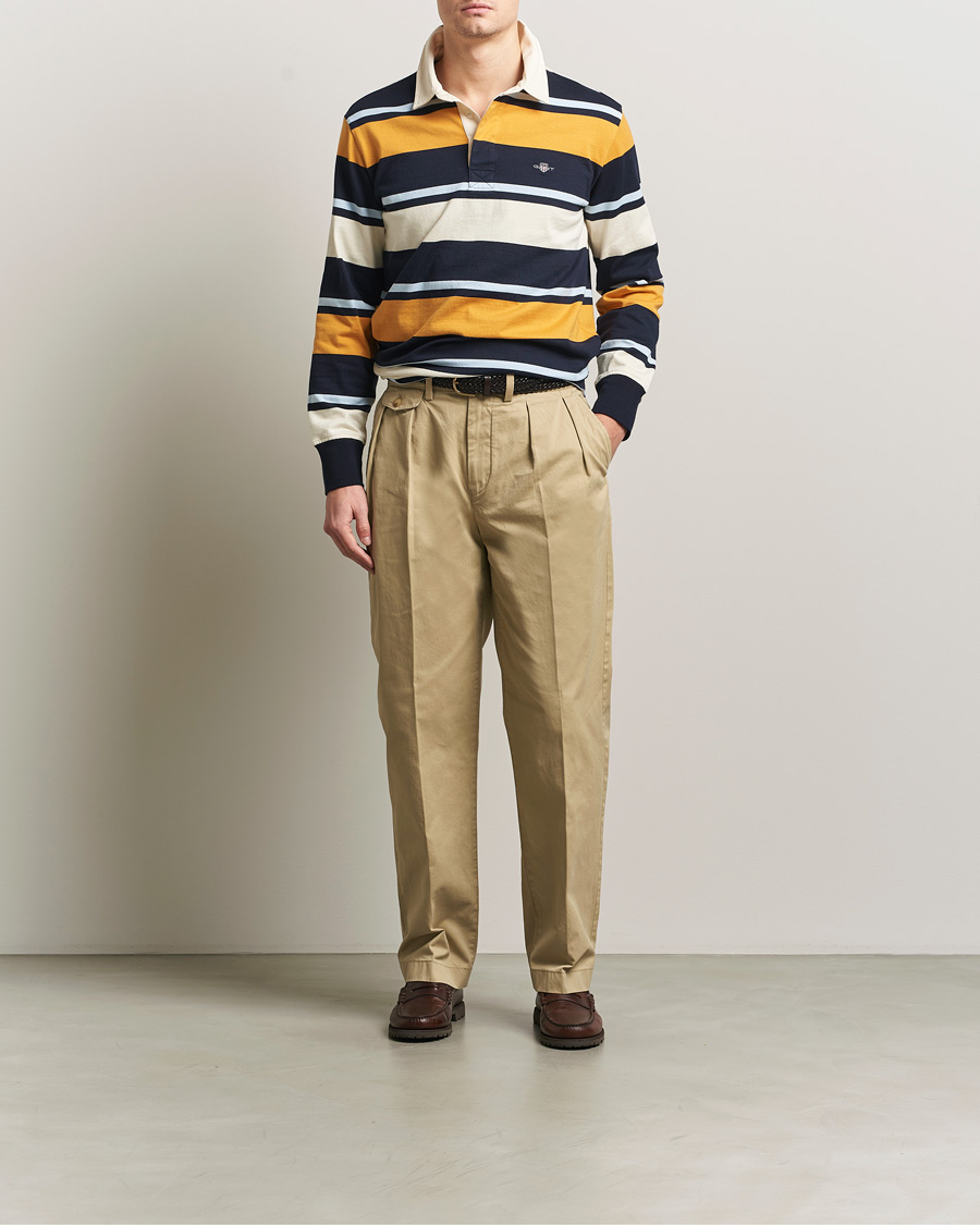 Mies | Puserot | Gant | Striped Heavy Rugger Evening Blue Multi
