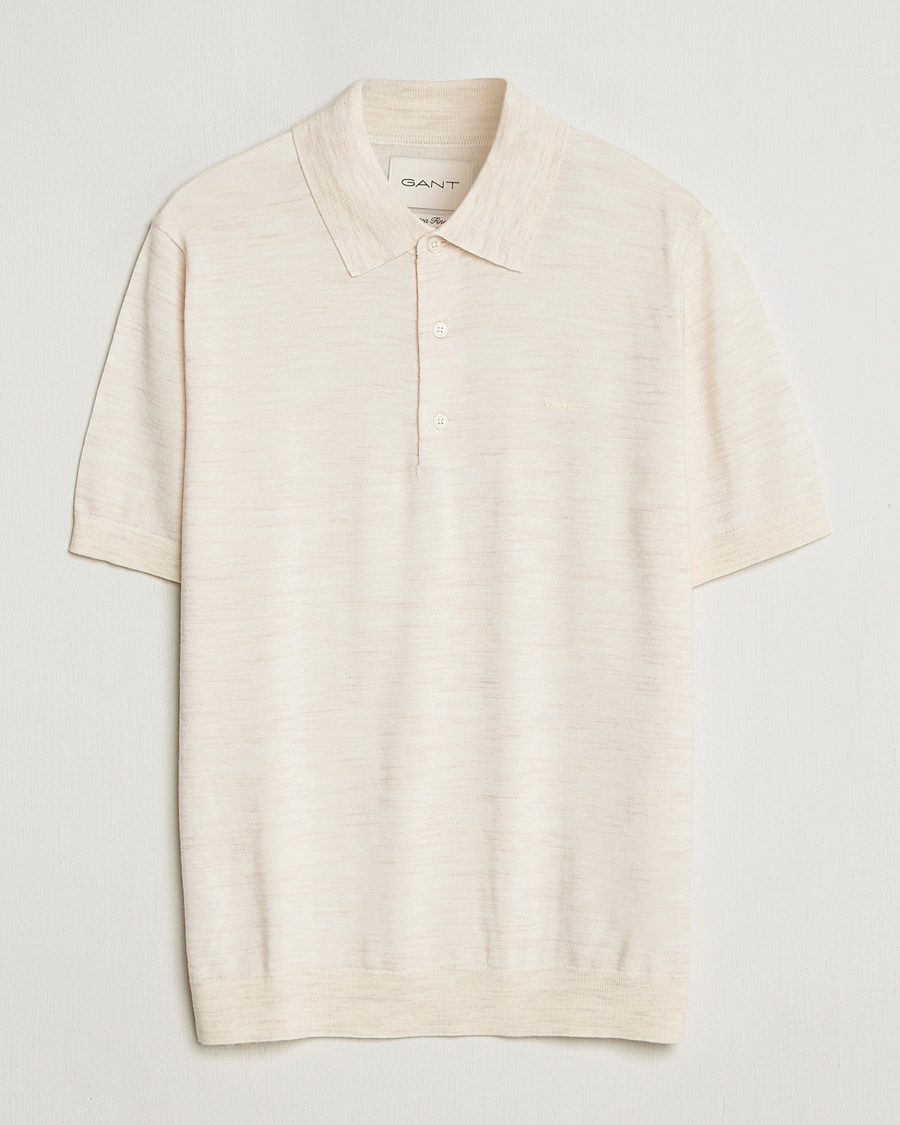 Mies | Pikeet | Gant | Extrafine Merino Polo Seed Melange