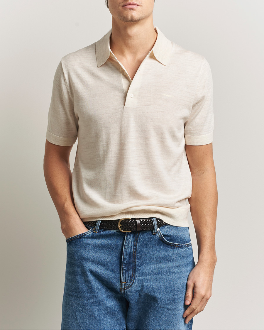 Mies | Pikeet | Gant | Extrafine Merino Polo Seed Melange