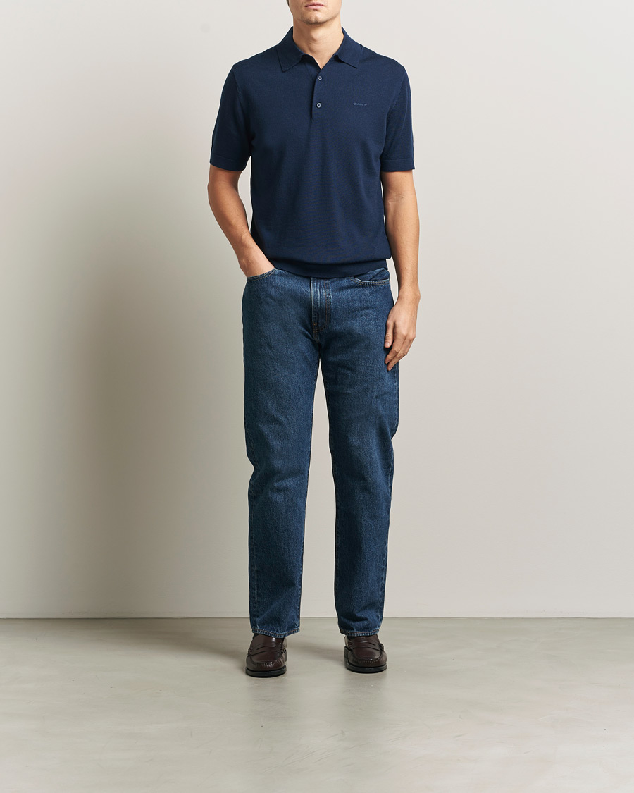Mies | Pikeet | GANT | Extrafine Merino Polo Marine