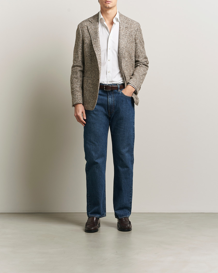 Mies | Pikkutakit | GANT | Wool Checked Blazer Seed Melange