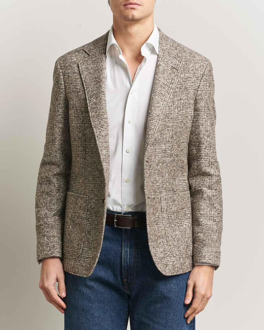 Mies | Pikkutakit | Gant | Wool Checked Blazer Seed Melange