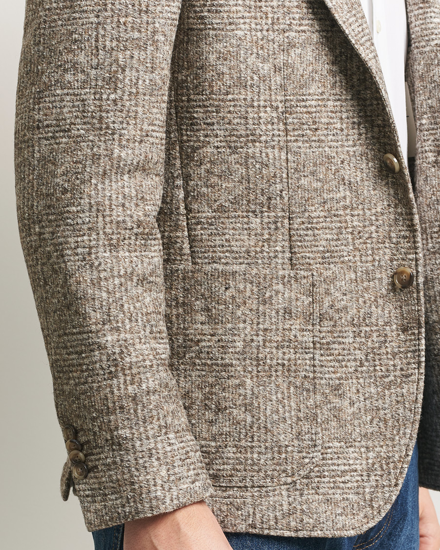 Mies | Pikkutakit | GANT | Wool Checked Blazer Seed Melange