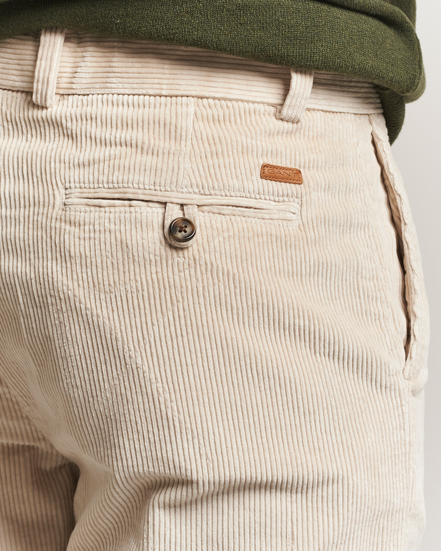 Mies | Housut | GANT | Straight Fit Corduroy Trousers Putty