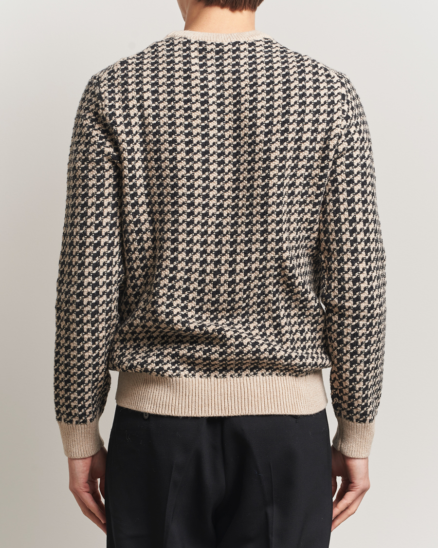 Mies | Puserot | GANT | Two Tone Textured Knitted Crew Neck Charcoal