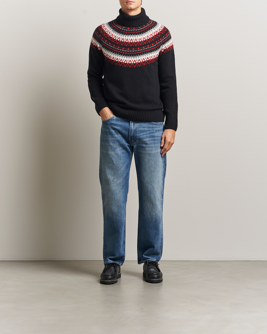Mies | Puserot | Gant | Fairisle Knitted Turtleneck Black