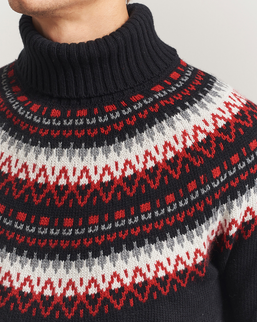Mies | Puserot | GANT | Fairisle Knitted Turtleneck Black