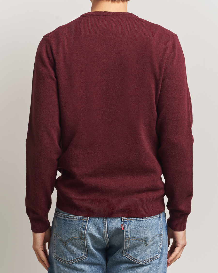 Mies | Puserot | Gant | Superfine Lambswool Crew Neck Bordeaux Melange