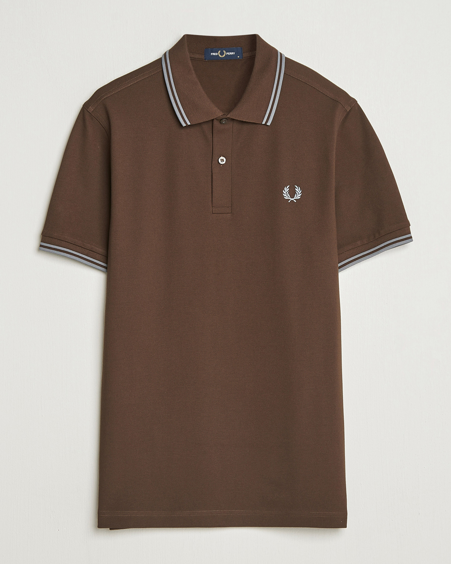 Mies | Pikeet | Fred Perry | Twin Tipped Shirt Burnt Tobacco