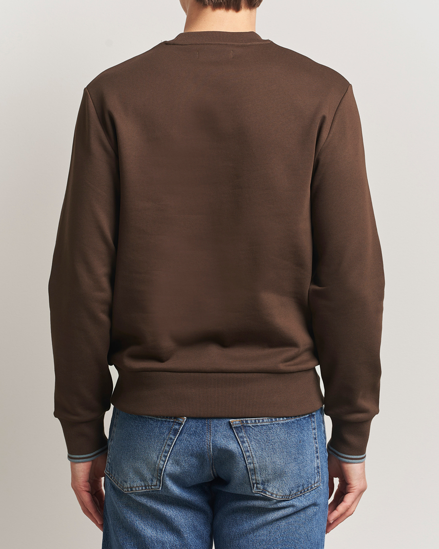 Mies | Puserot | Fred Perry | Crew Neck Sweatshirt Burnt Tobacco