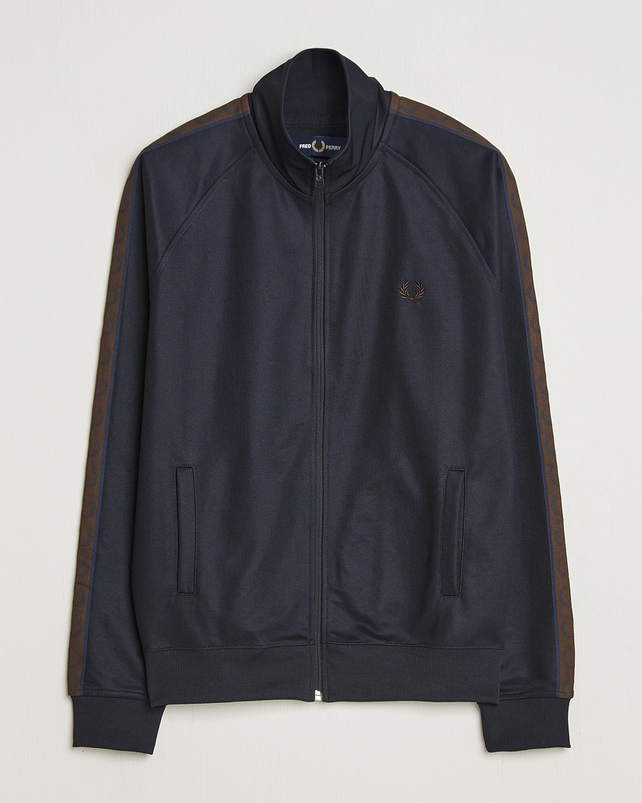 Mies | Puserot | Fred Perry | Taped Track Jacket Navy