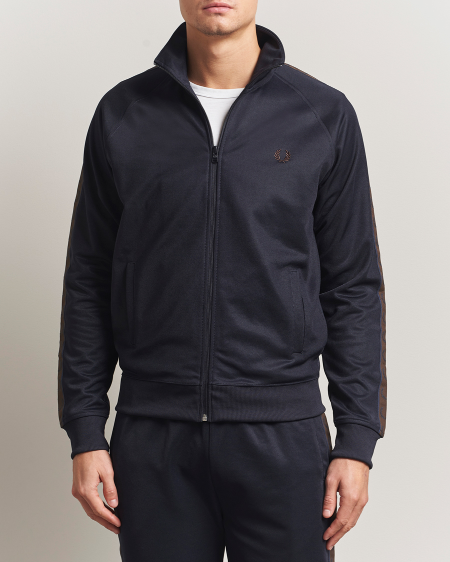 Mies | Puserot | Fred Perry | Taped Track Jacket Navy