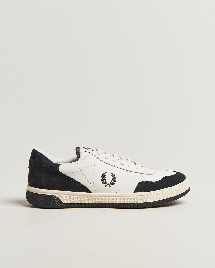 Mies | Tennarit | Fred Perry | B11 Leather/Suede Sneaker Snow White/Navy