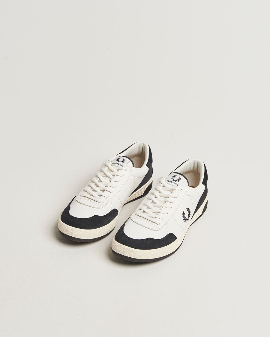 Mies | Tennarit | Fred Perry | B11 Leather/Suede Sneaker Snow White/Navy