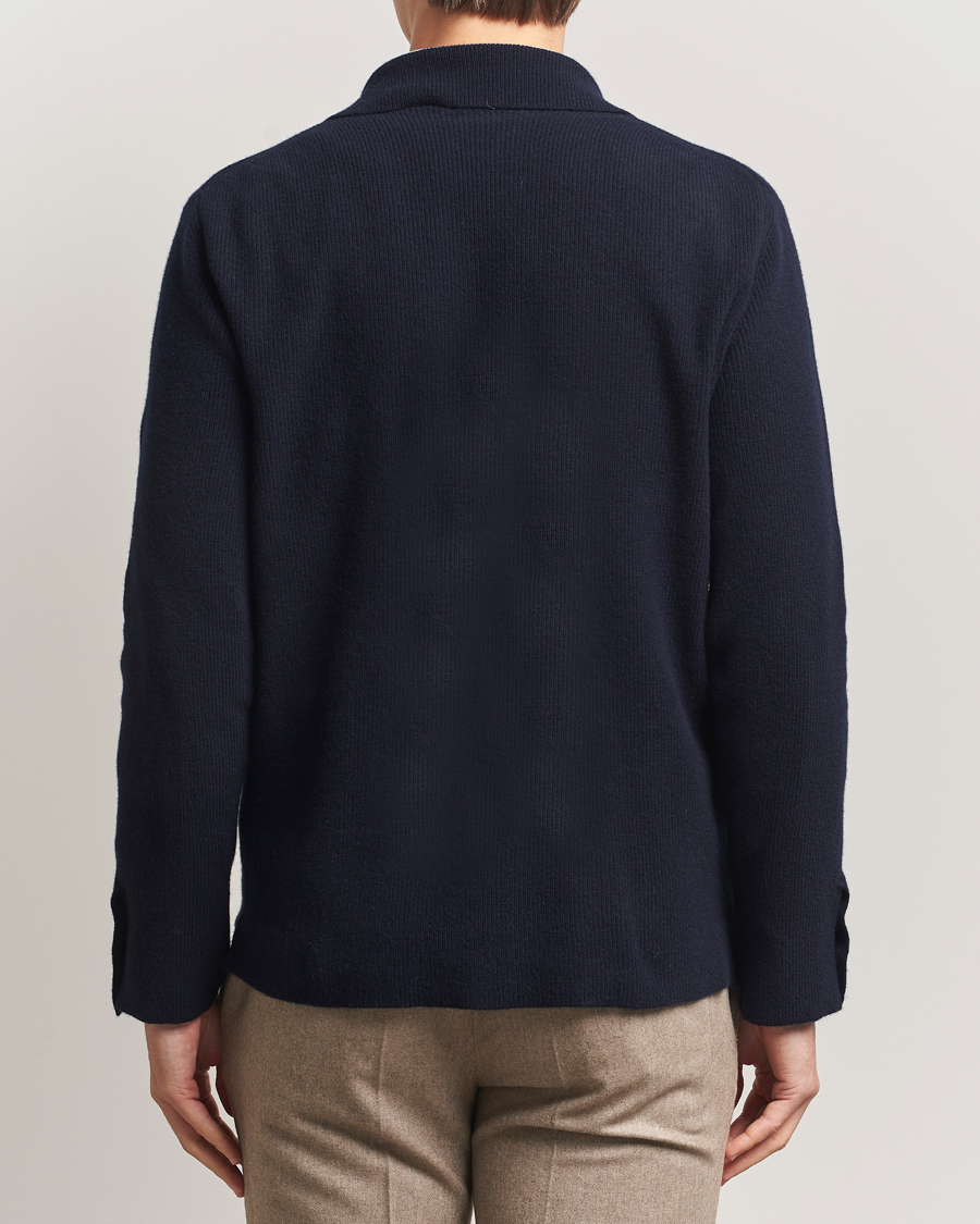 Mies | Pikkutakit | Oscar Jacobson | Antonio Knitted Wool Blazer Navy