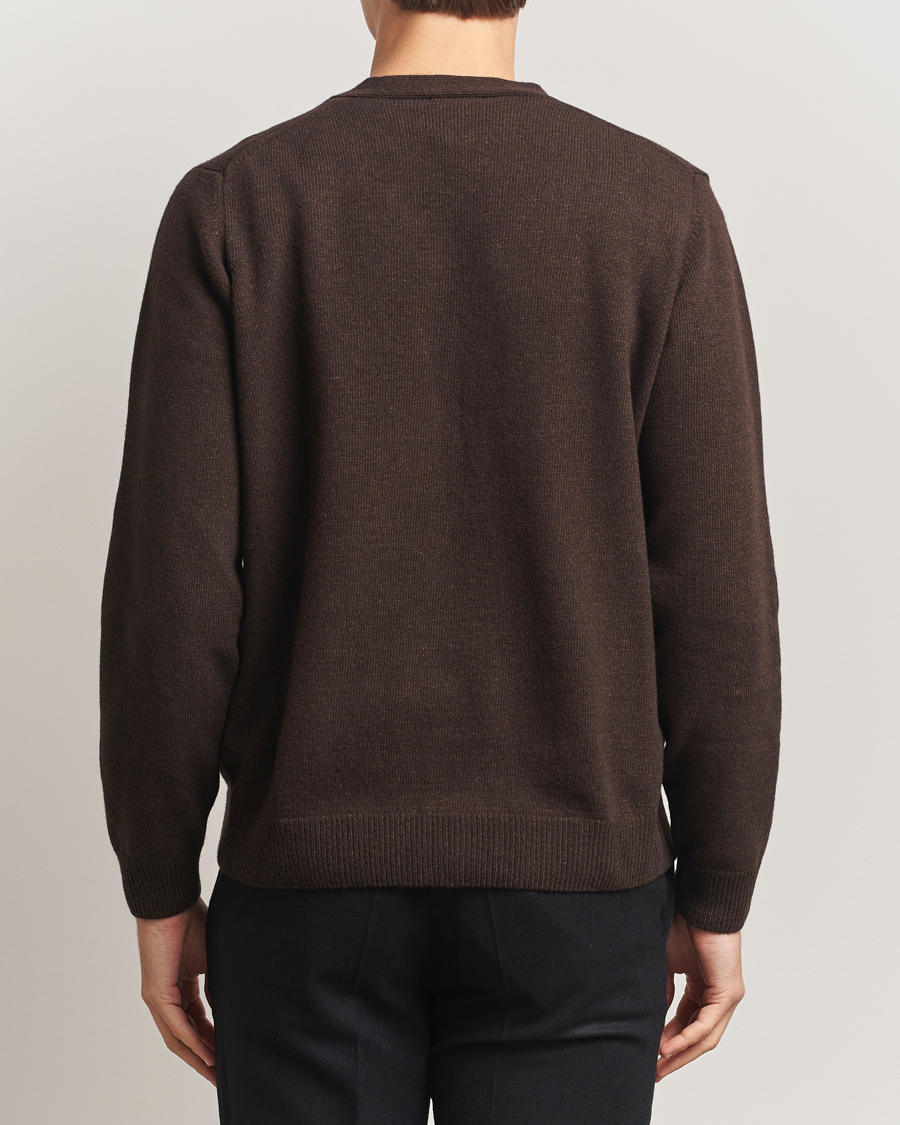Mies | Puserot | Oscar Jacobson | Eduardo Wool Cardigan Brown