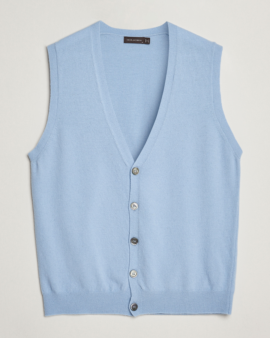 Mies | Puserot | Oscar Jacobson | Guiseppe Buttoned Vest Light Blue
