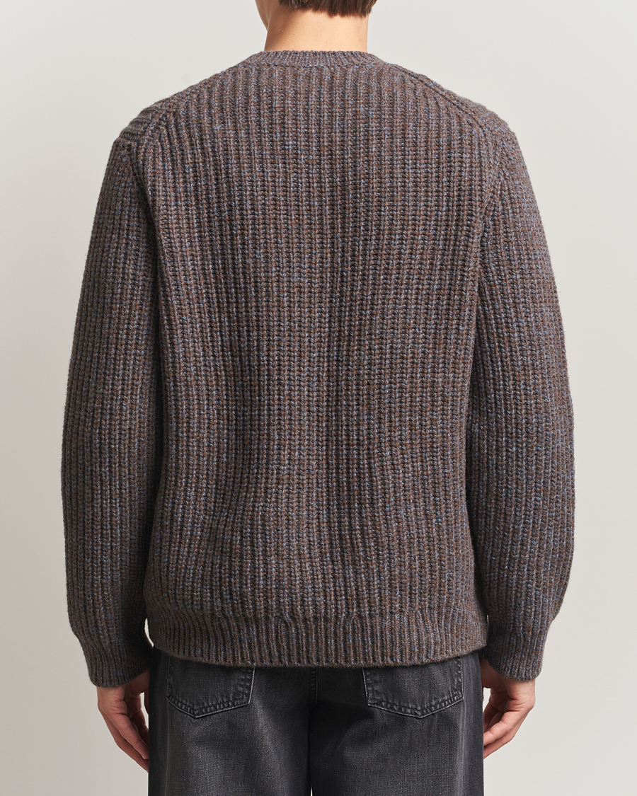 Mies | Puserot | Nudie Jeans | August Chunky Knitted Wool Sweater Brown