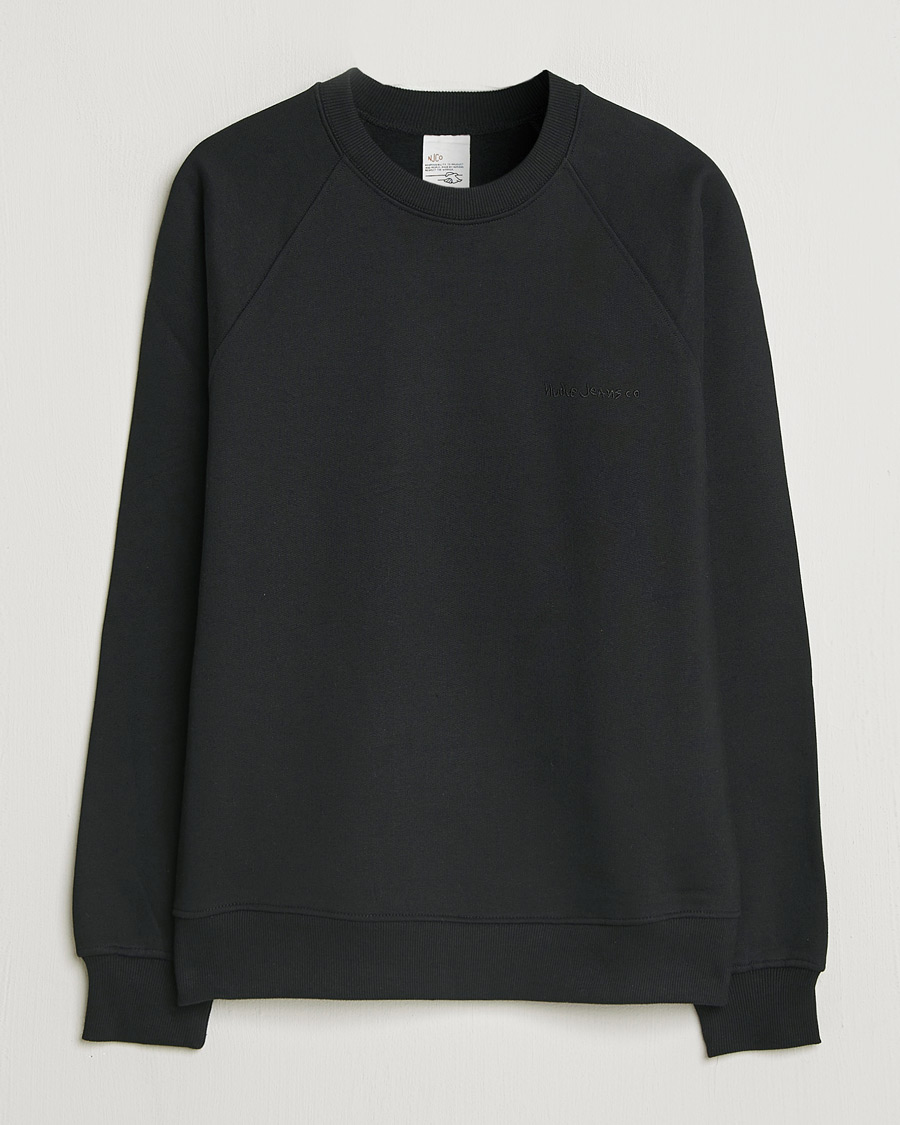 Mies | Puserot | Nudie Jeans | Palle Logo Crew Neck Sweatshirt Black