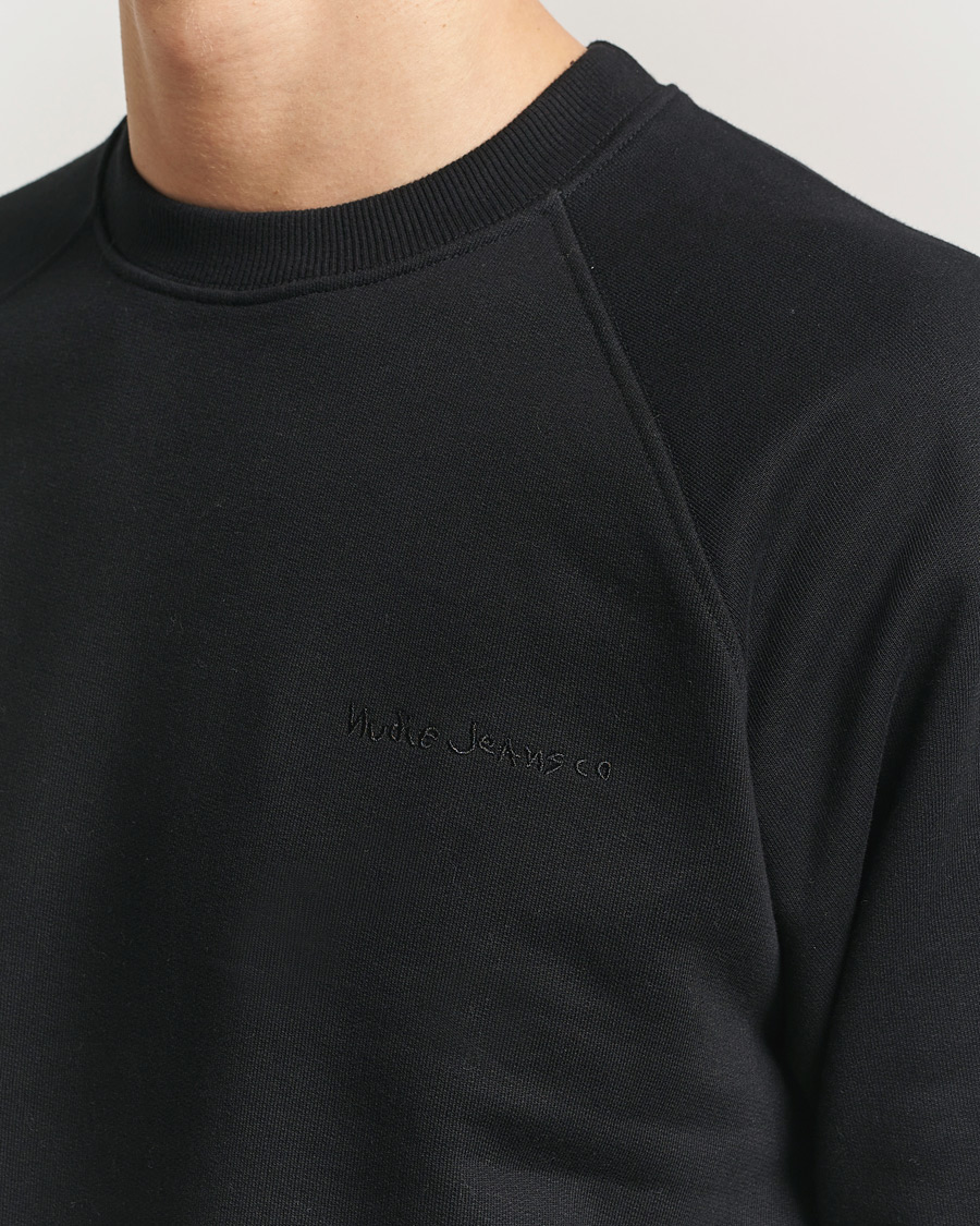 Mies | Puserot | Nudie Jeans | Palle Logo Crew Neck Sweatshirt Black
