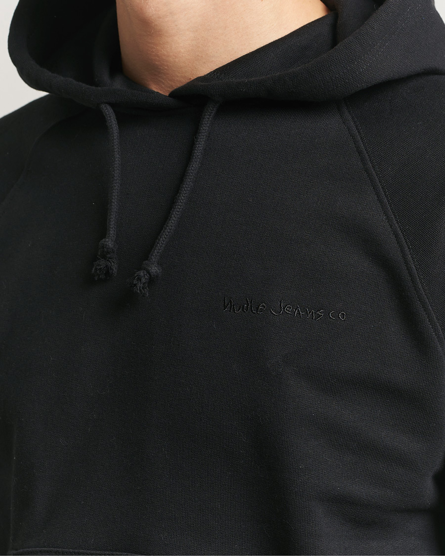 Mies | Puserot | Nudie Jeans | Gunde Logo Hoodie Black