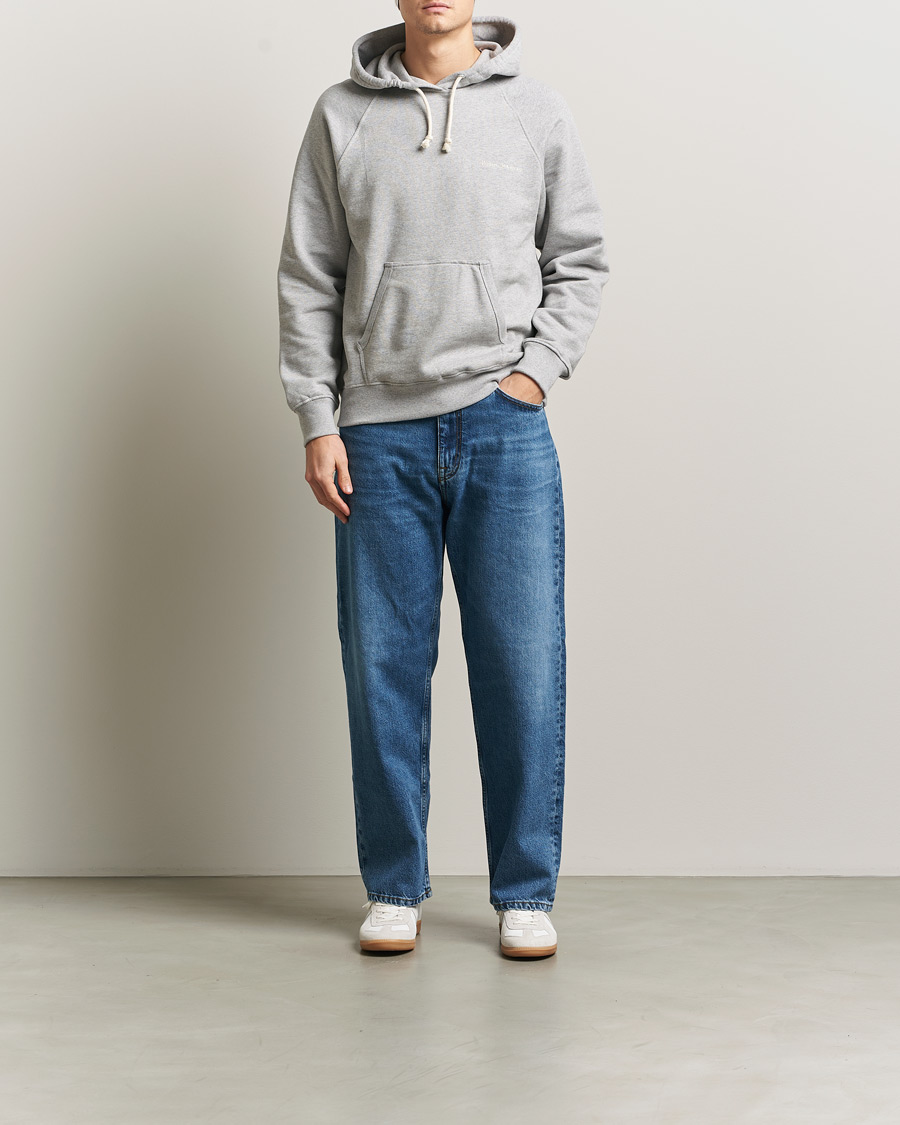 Mies | Puserot | Nudie Jeans | Gunde Logo Hoodie Grey Melange