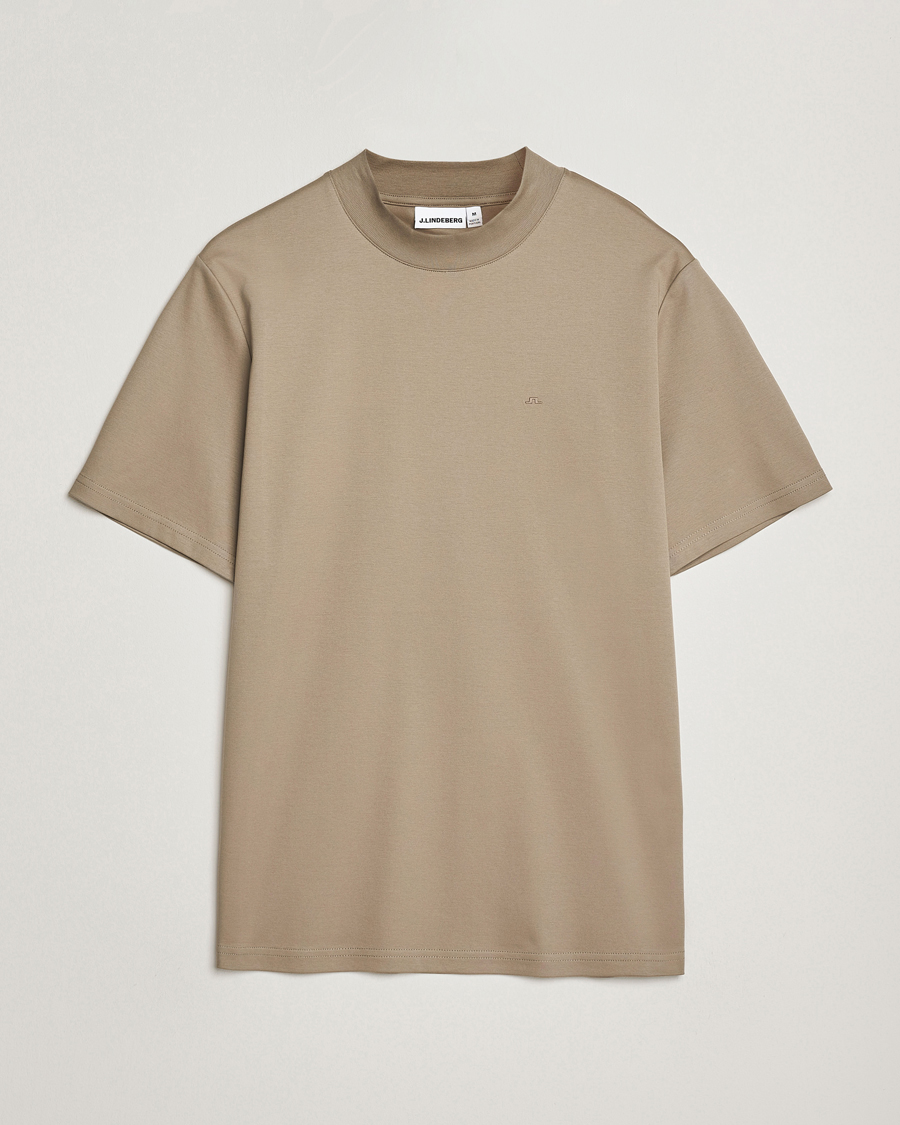 Mies | T-paidat | J.Lindeberg | Ace Mock Neck T-Shirt Brindle