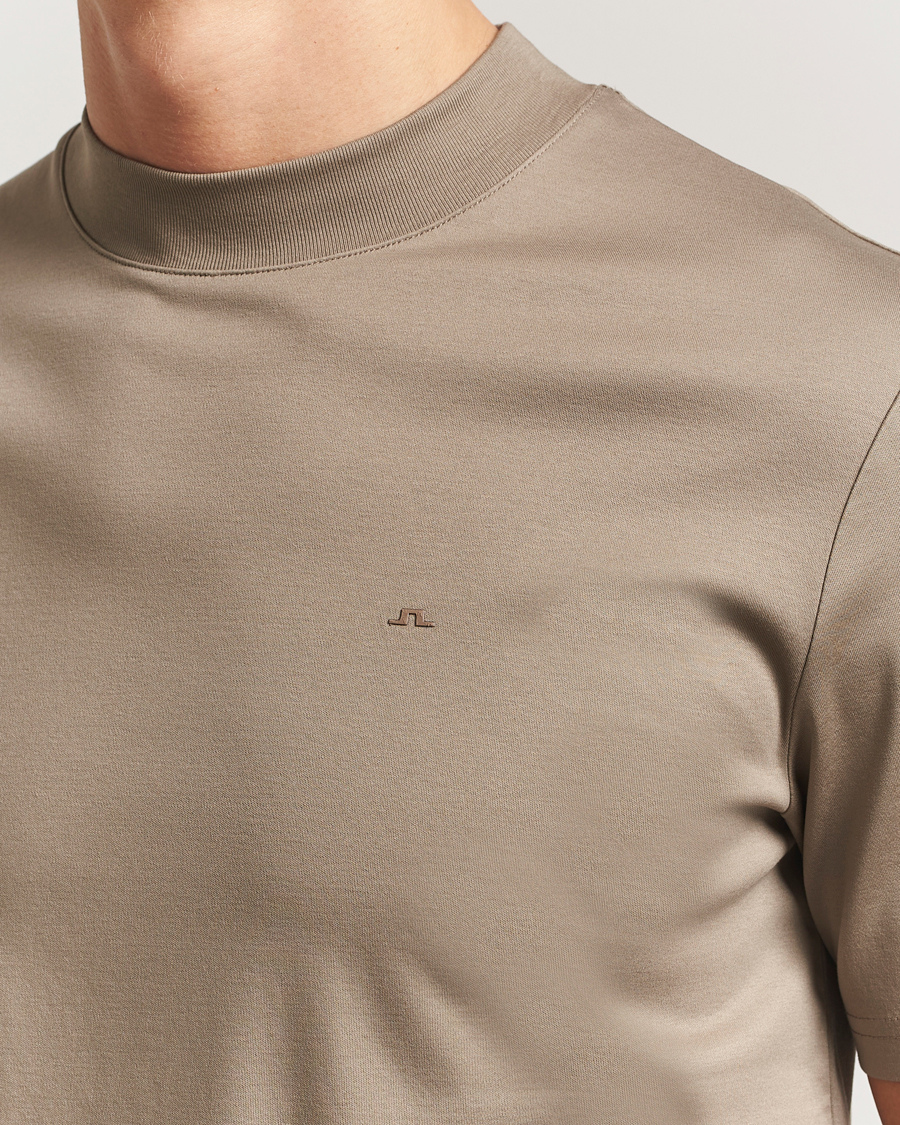 Mies | T-paidat | J.Lindeberg | Ace Mock Neck T-Shirt Brindle