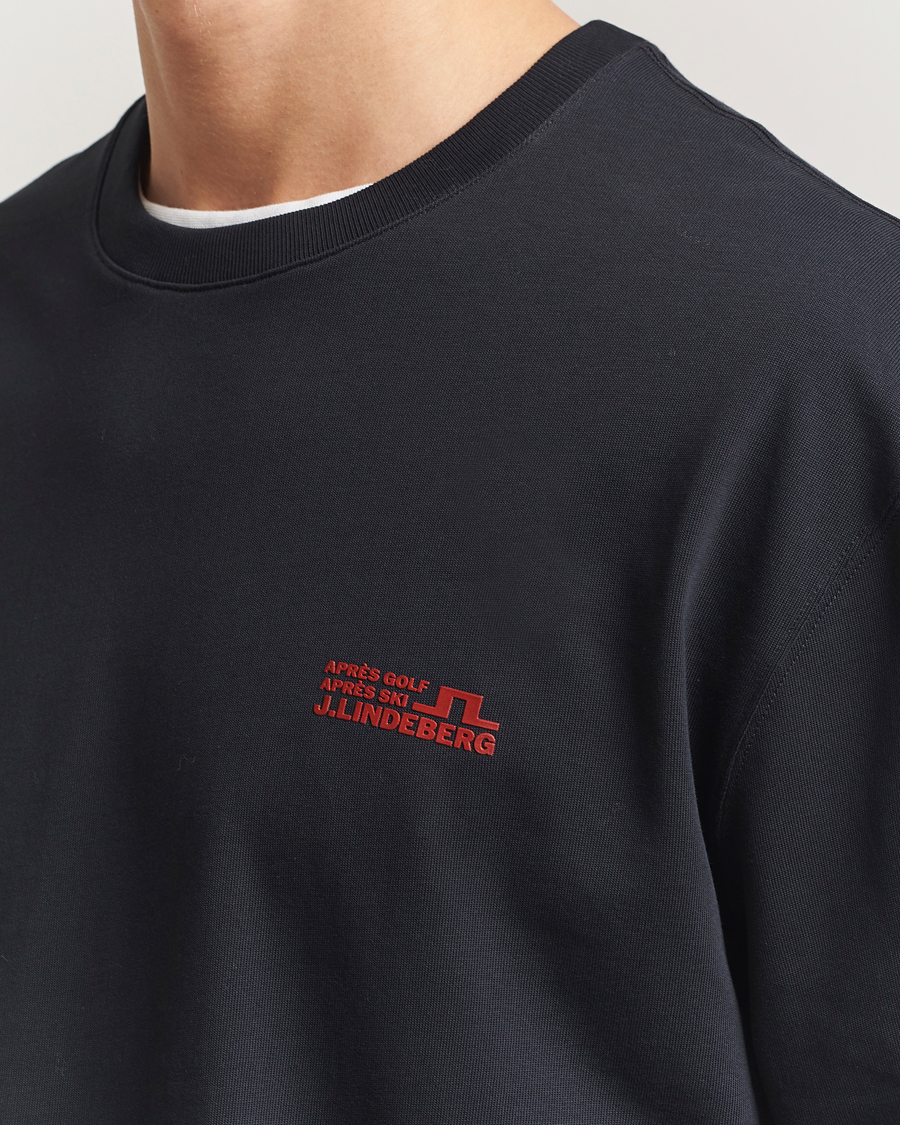 Mies | T-paidat | J.Lindeberg | Walsh Printed Long Sleeve T-Shirt Black