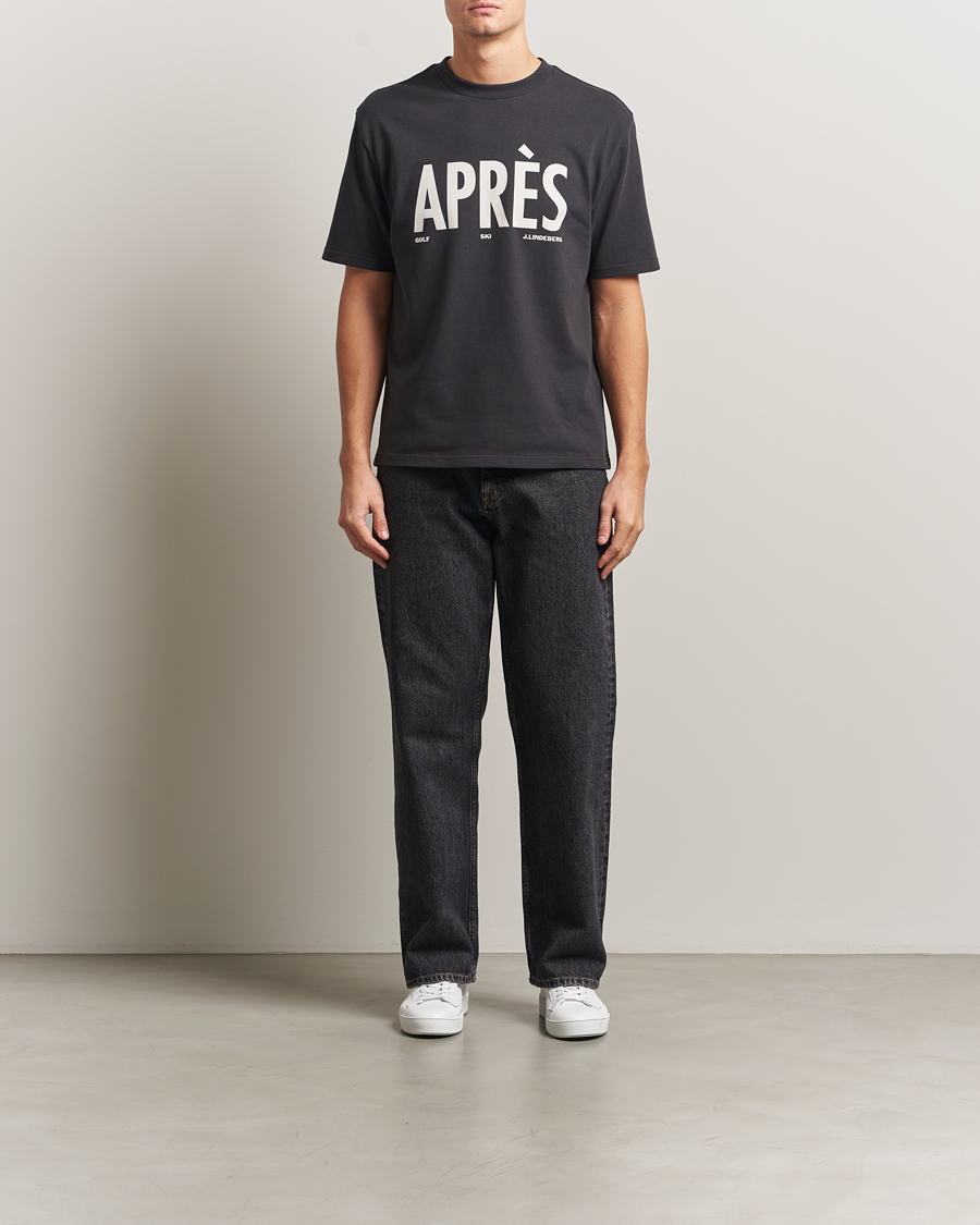 Mies | T-paidat | J.Lindeberg | Hale Printed Crew Neck T-Shirt Black