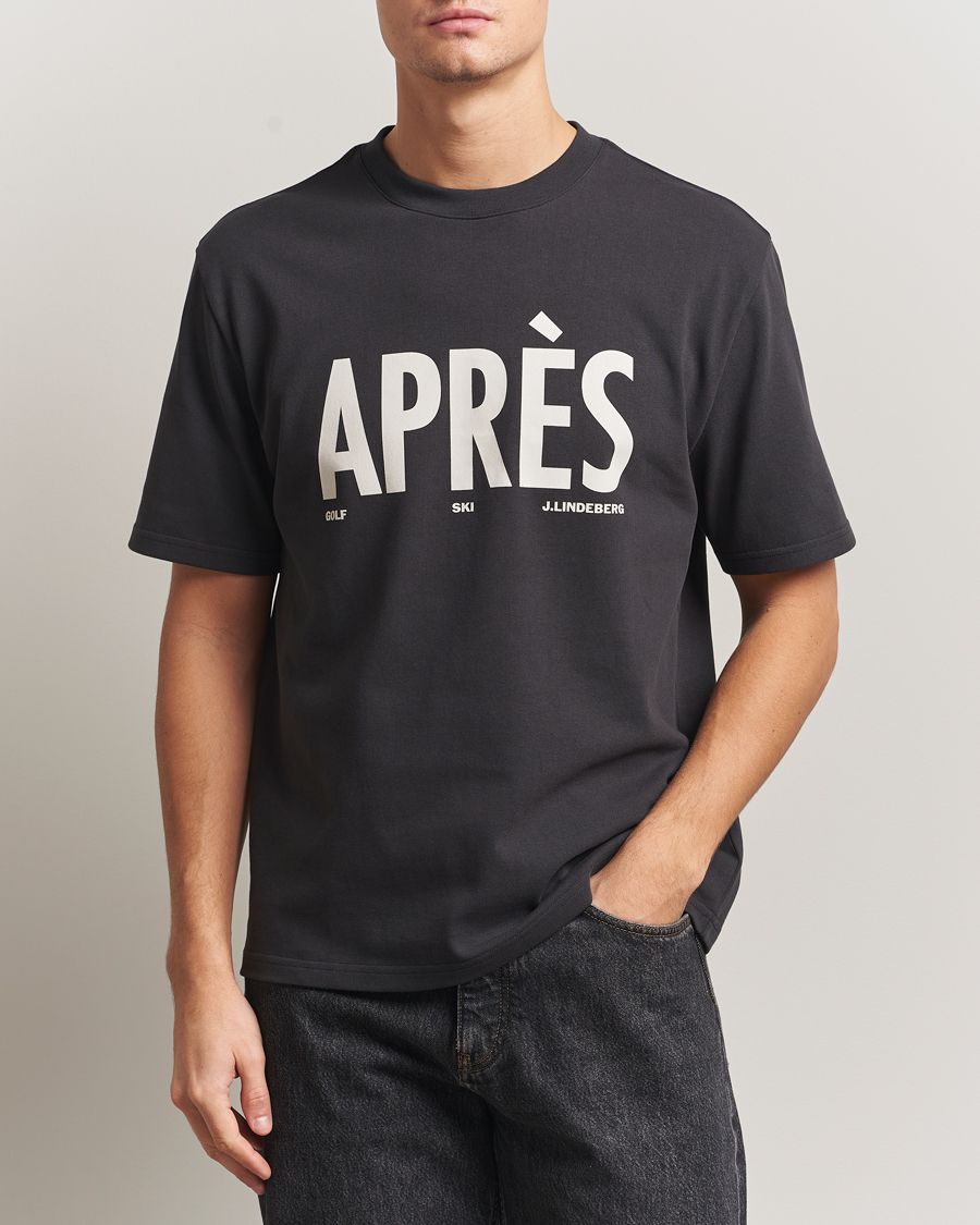 Mies | T-paidat | J.Lindeberg | Hale Printed Crew Neck T-Shirt Black