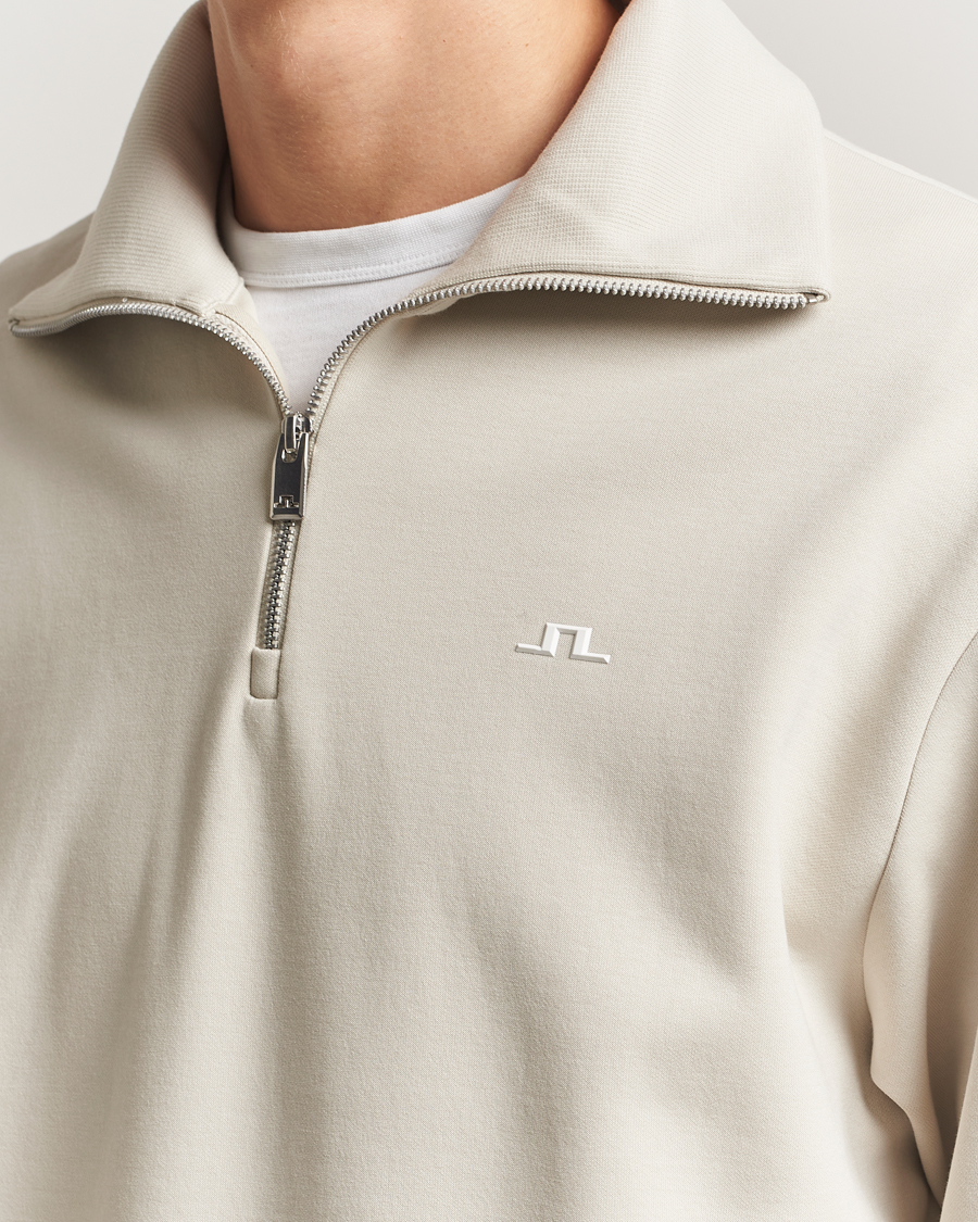 Mies | Puserot | J.Lindeberg | Callan Jersey Half Zip Moonbeam