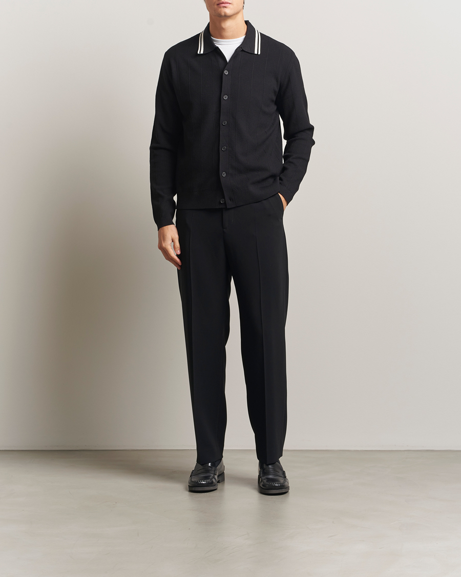 Mies | Puserot | J.Lindeberg | Willem Structured Cardigan Black
