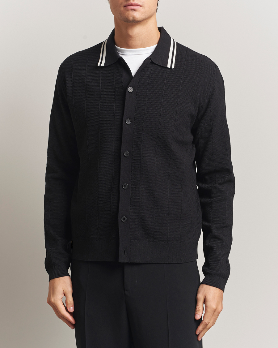 Mies | Puserot | J.Lindeberg | Willem Structured Cardigan Black