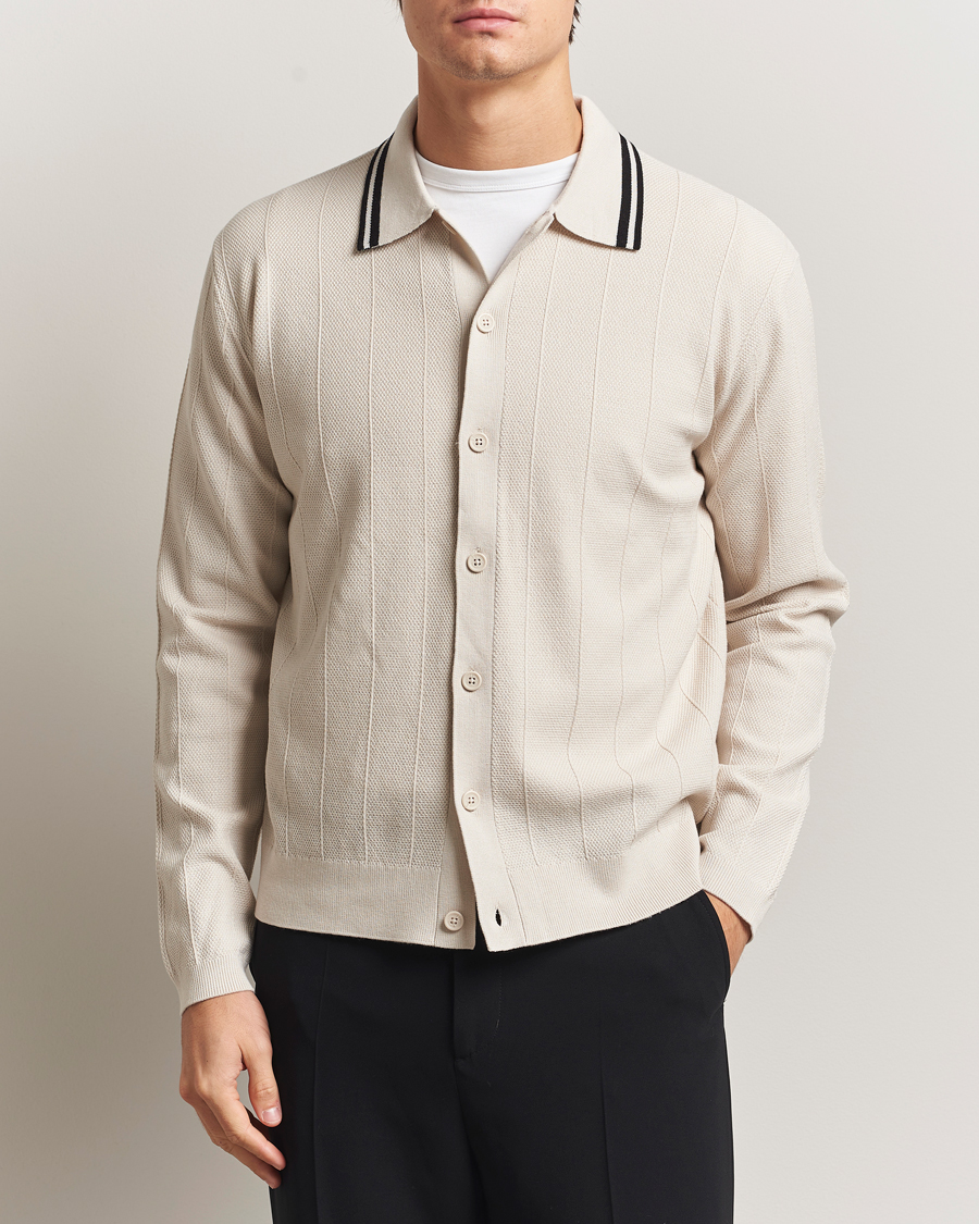 Mies | Puserot | J.Lindeberg | Willem Structured Cardigan Moonbeam