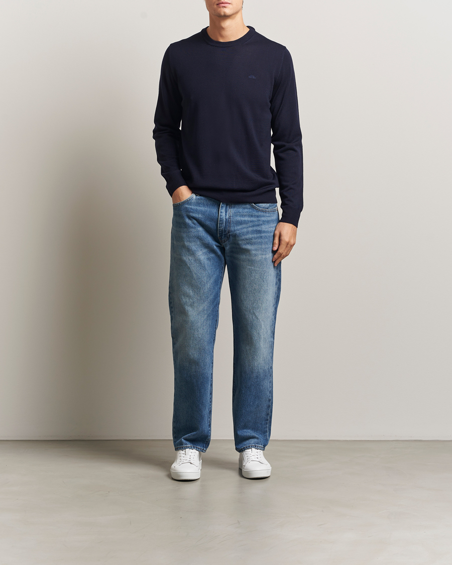 Mies | Puserot | J.Lindeberg | Keane Merino Crew Neck Navy