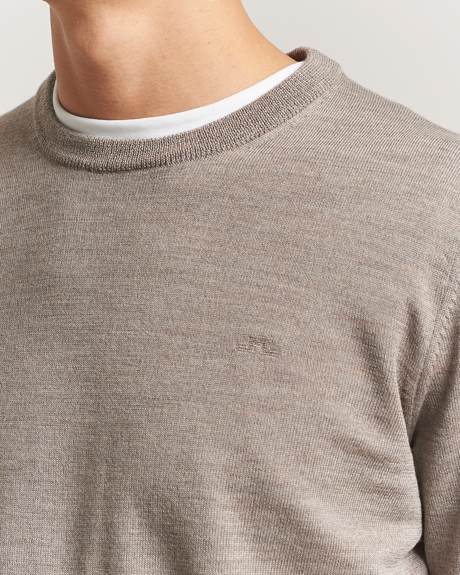 Mies | Puserot | J.Lindeberg | Keane Merino Crew Neck Brindle Melange