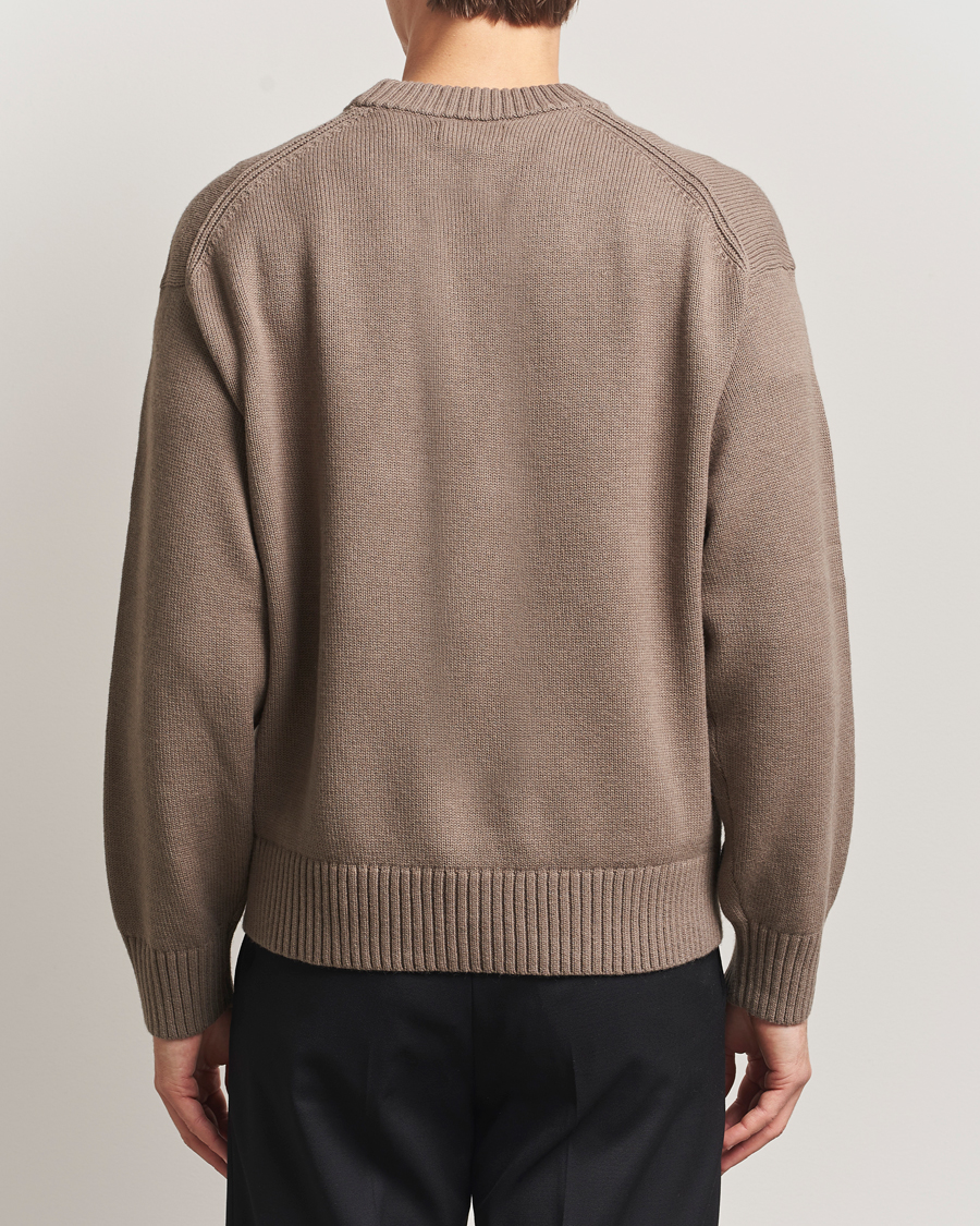 Mies | Puserot | J.Lindeberg | Eddy Wool/Cotton Knitted Sweater Brindle