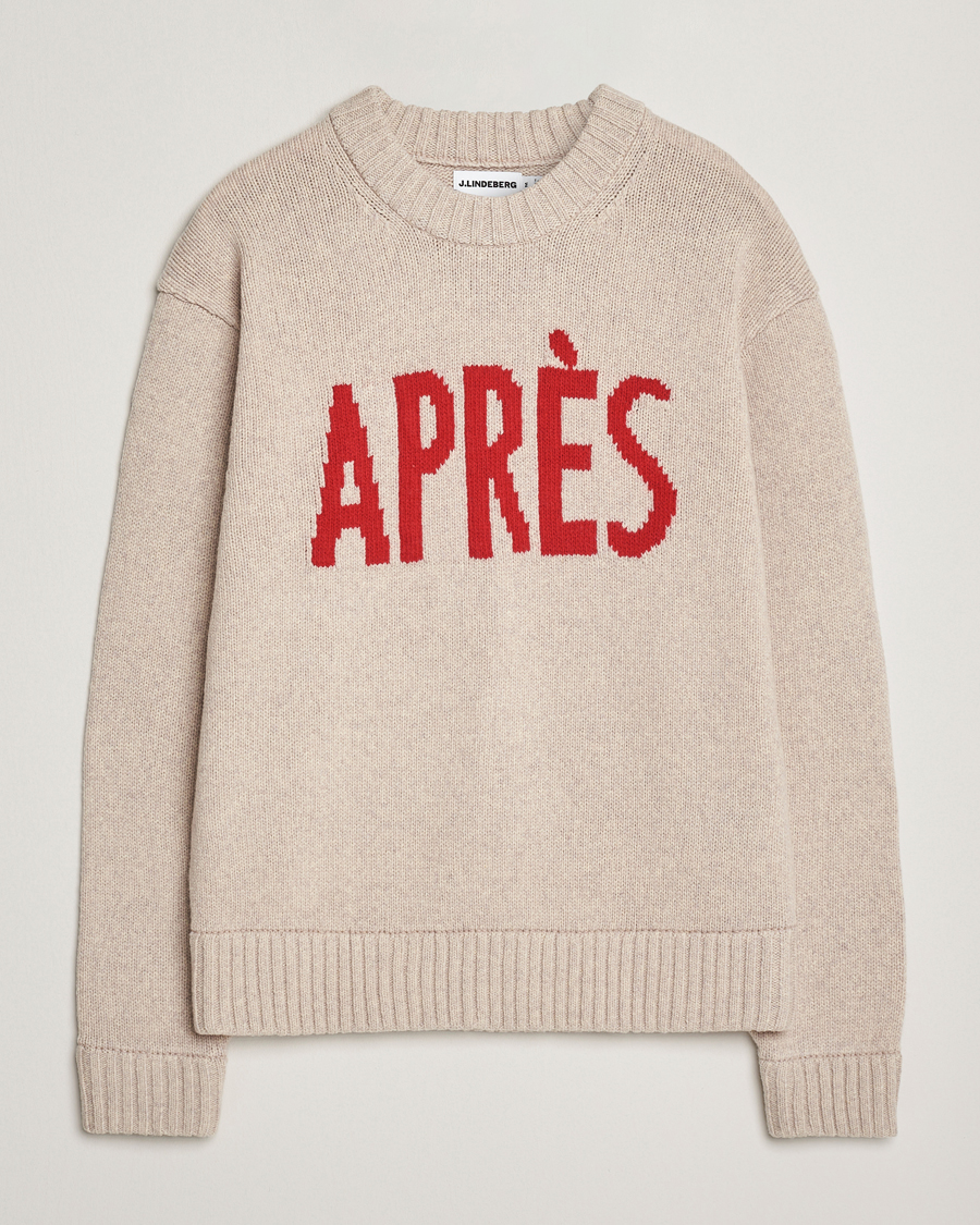 Mies | Puserot | J.Lindeberg | Fabian Graphic Knitted Sweater Moonbeam