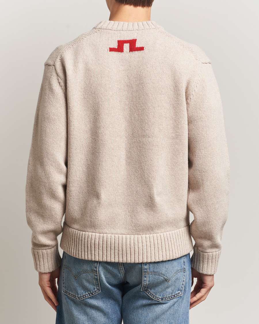 Mies | Puserot | J.Lindeberg | Fabian Graphic Knitted Sweater Moonbeam